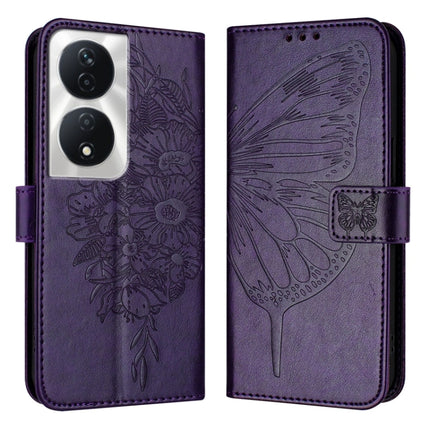 Embossed Butterfly Leather Phone Case, For Honor Play 50, For Honor 200 Lite Global, For Honor 90 Smart/X7b 4G/X7b 5G