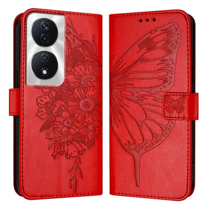Embossed Butterfly Leather Phone Case, For Honor Play 50, For Honor 200 Lite Global, For Honor 90 Smart/X7b 4G/X7b 5G
