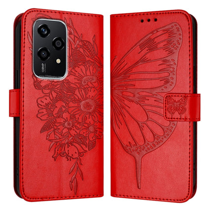 Embossed Butterfly Leather Phone Case, For Honor Play 50, For Honor 200 Lite Global, For Honor 90 Smart/X7b 4G/X7b 5G