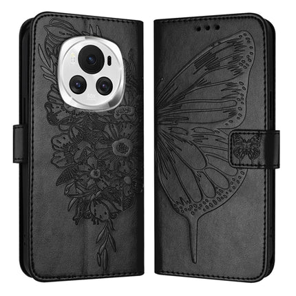 Embossed Butterfly Leather Phone Case, For Honor Magic6 Pro 5G Global, For Honor Magic6 5G Global, For Honor X8b