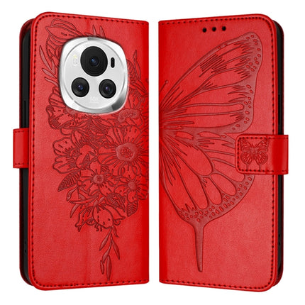 Embossed Butterfly Leather Phone Case, For Honor Magic6 Pro 5G Global, For Honor Magic6 5G Global, For Honor X8b