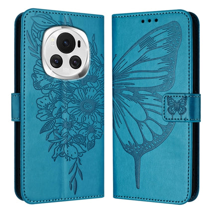 Embossed Butterfly Leather Phone Case, For Honor Magic6 Pro 5G Global, For Honor Magic6 5G Global, For Honor X8b