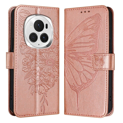 Embossed Butterfly Leather Phone Case, For Honor Magic6 Pro 5G Global, For Honor Magic6 5G Global, For Honor X8b