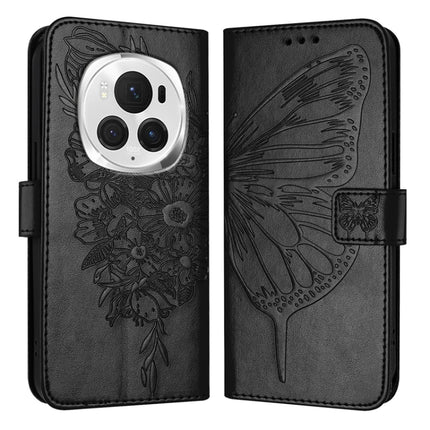 Embossed Butterfly Leather Phone Case, For Honor Magic6 Pro 5G Global, For Honor Magic6 5G Global, For Honor X8b