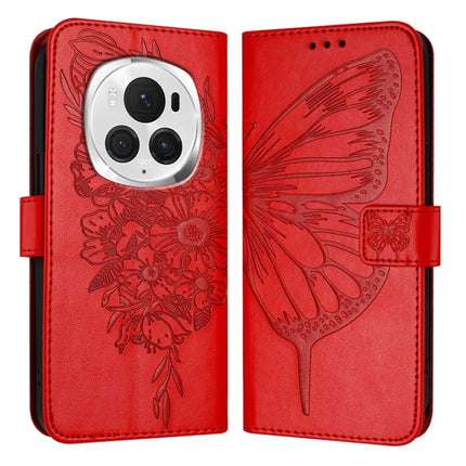 Embossed Butterfly Leather Phone Case, For Honor Magic6 Pro 5G Global, For Honor Magic6 5G Global, For Honor X8b