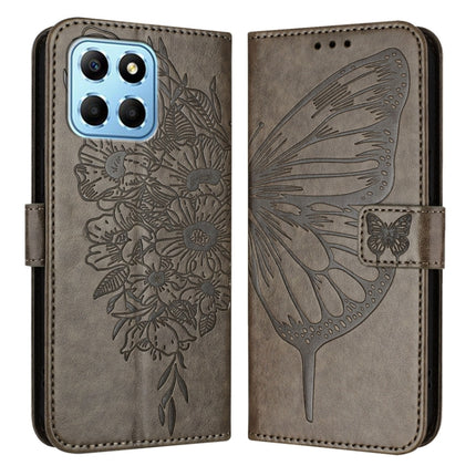 Embossed Butterfly Leather Phone Case, For Honor X9b Global/Magic6 Lite 5G Global, For Honor X6a, For Honor X8 5G / 70 Lite / X6 / X6s