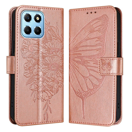 Embossed Butterfly Leather Phone Case, For Honor X9b Global/Magic6 Lite 5G Global, For Honor X6a, For Honor X8 5G / 70 Lite / X6 / X6s