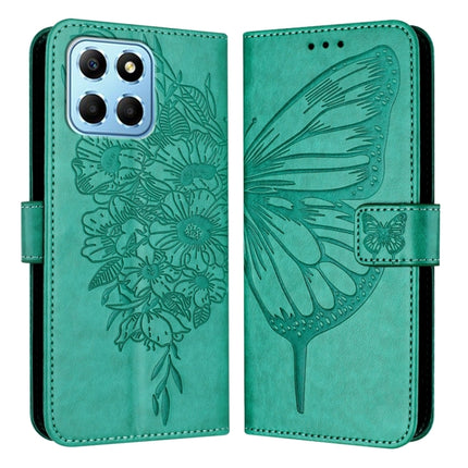 Embossed Butterfly Leather Phone Case, For Honor X9b Global/Magic6 Lite 5G Global, For Honor X6a, For Honor X8 5G / 70 Lite / X6 / X6s