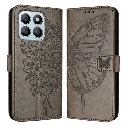 Embossed Butterfly Leather Phone Case, For Honor Magic6 Pro 5G Global, For Honor Magic6 5G Global, For Honor X8b