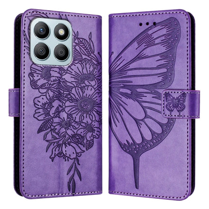 Embossed Butterfly Leather Phone Case, For Honor Magic6 Pro 5G Global, For Honor Magic6 5G Global, For Honor X8b