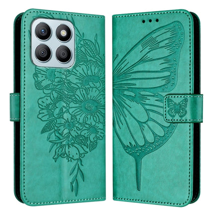 Embossed Butterfly Leather Phone Case, For Honor Magic6 Pro 5G Global, For Honor Magic6 5G Global, For Honor X8b