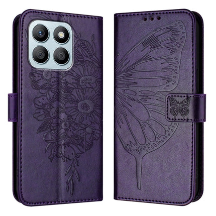 Embossed Butterfly Leather Phone Case, For Honor Magic6 Pro 5G Global, For Honor Magic6 5G Global, For Honor X8b