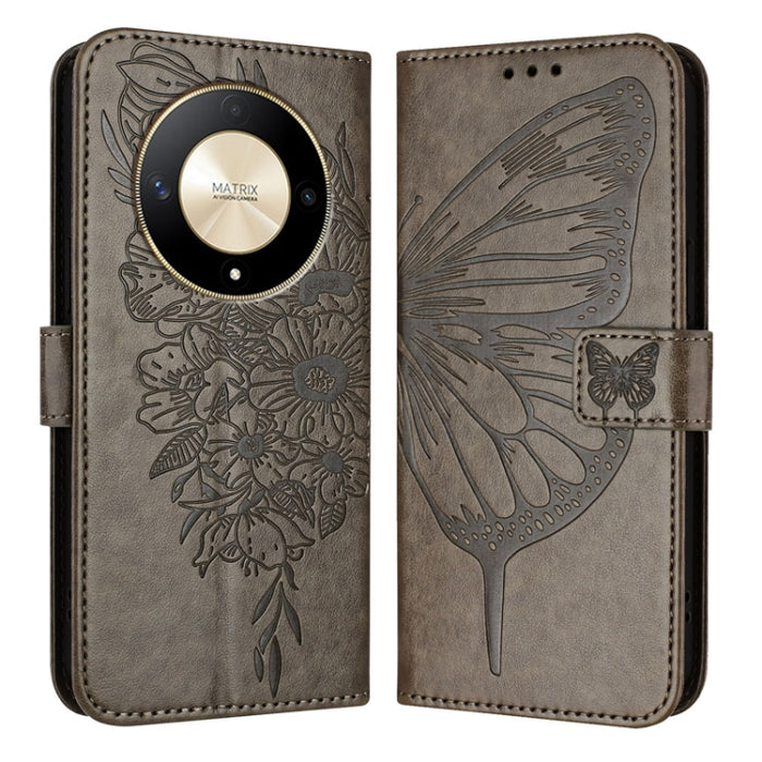 Embossed Butterfly Leather Phone Case, For Honor X9b Global/Magic6 Lite 5G Global, For Honor X6a, For Honor X8 5G / 70 Lite / X6 / X6s