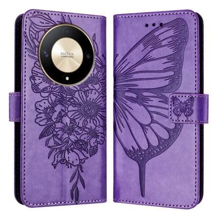 Embossed Butterfly Leather Phone Case, For Honor X9b Global/Magic6 Lite 5G Global, For Honor X6a, For Honor X8 5G / 70 Lite / X6 / X6s