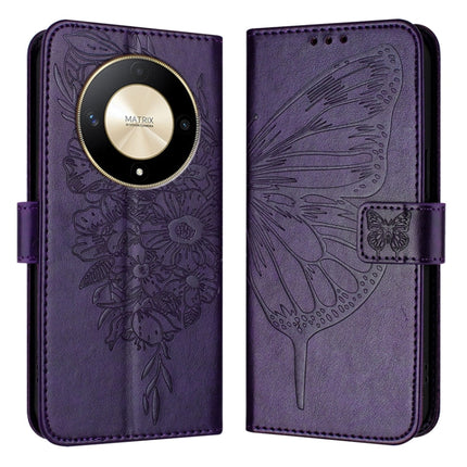 Embossed Butterfly Leather Phone Case, For Honor X9b Global/Magic6 Lite 5G Global, For Honor X6a, For Honor X8 5G / 70 Lite / X6 / X6s