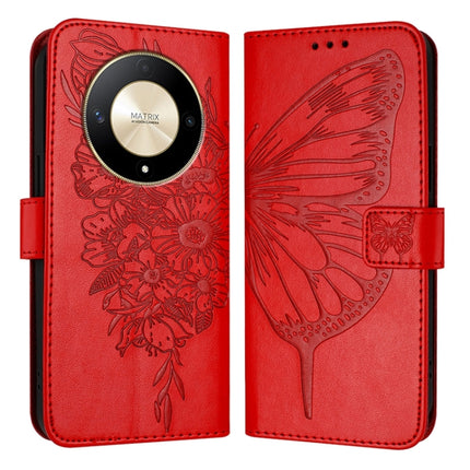 Embossed Butterfly Leather Phone Case, For Honor X9b Global/Magic6 Lite 5G Global, For Honor X6a, For Honor X8 5G / 70 Lite / X6 / X6s