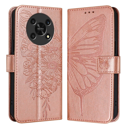 Embossed Butterfly Leather Phone Case, For Honor 80 GT, For Honor 80, For Honor X30 5G/X9 4G/X9 5G