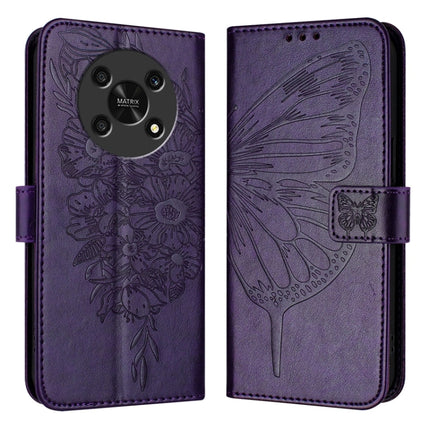 Embossed Butterfly Leather Phone Case, For Honor 80 GT, For Honor 80, For Honor X30 5G/X9 4G/X9 5G