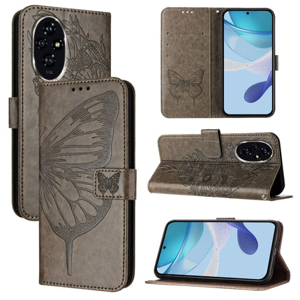 Embossed Butterfly Leather Phone Case, For Honor X6b, For Honor 200, For Honor 200 Pro
