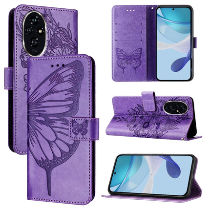 Embossed Butterfly Leather Phone Case, For Honor X6b, For Honor 200, For Honor 200 Pro