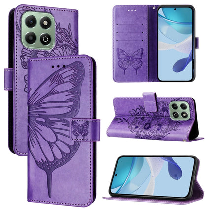 Embossed Butterfly Leather Phone Case, For Honor X6b, For Honor 200, For Honor 200 Pro