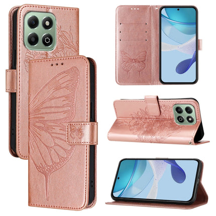 Embossed Butterfly Leather Phone Case, For Honor X6b, For Honor 200, For Honor 200 Pro