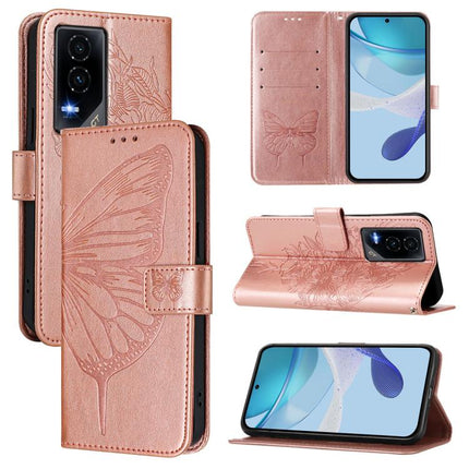 Embossed Butterfly Leather Phone Case, For Honor X8C 4G Global, For Honor GT, For Honor X9C Smart Global