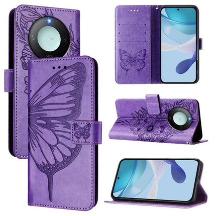 Embossed Butterfly Leather Phone Case, For Honor X8C 4G Global, For Honor GT, For Honor X9C Smart Global