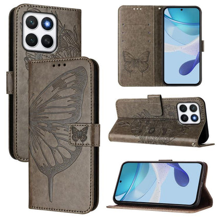 Embossed Butterfly Leather Phone Case, For Honor X8C 4G Global, For Honor GT, For Honor X9C Smart Global