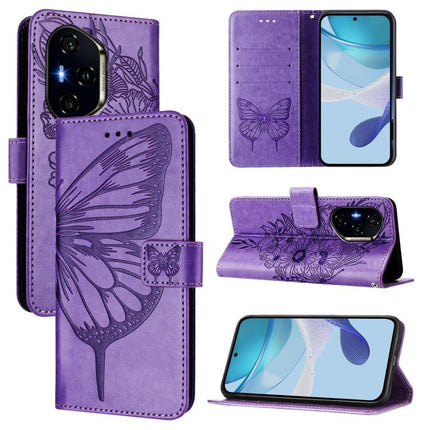 Embossed Butterfly Leather Phone Case, For Honor Play 60 5G, For Honor 400 Lite Global, For Honor 400 Global 156.5mm