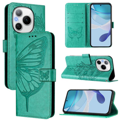 Embossed Butterfly Leather Phone Case, For Honor X6c 4G, For Honor 400 Pro 5G Global 160.8mm, For Honor Power 5G