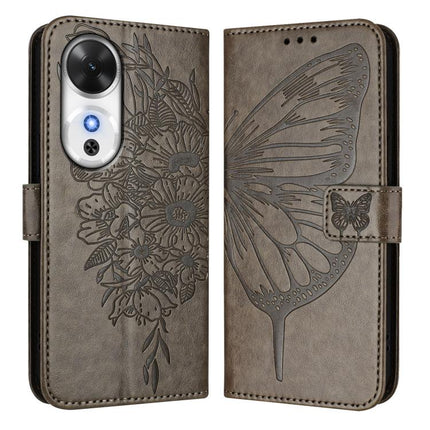 Embossed Butterfly Leather Phone Case, For Honor Play 60 5G, For Honor 400 Lite Global, For Honor 400 Global 156.5mm