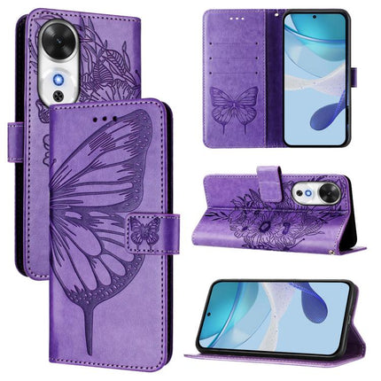 Embossed Butterfly Leather Phone Case, For Honor Play 60 5G, For Honor 400 Lite Global, For Honor 400 Global 156.5mm