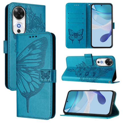 Embossed Butterfly Leather Phone Case, For Honor Play 60 5G, For Honor 400 Lite Global, For Honor 400 Global 156.5mm