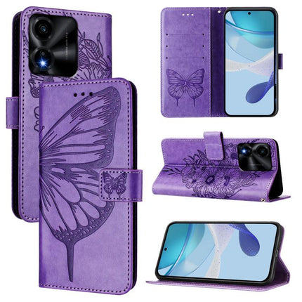 Embossed Butterfly Leather Phone Case, For Honor Magic8, For Honor Play 70 Plus, For Honor X5c Plus