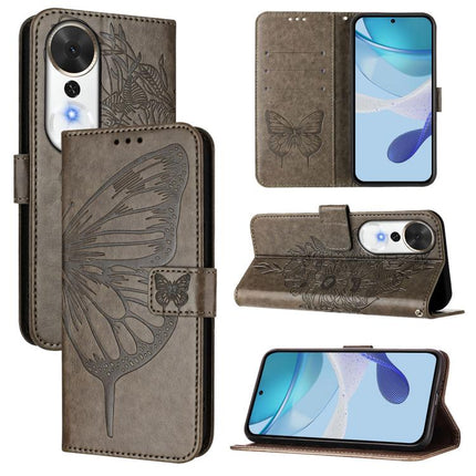Embossed Butterfly Leather Phone Case, For Honor Magic8, For Honor Play 70 Plus, For Honor X5c Plus