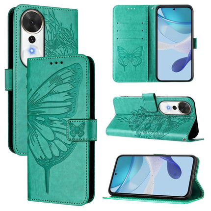 Embossed Butterfly Leather Phone Case, For Honor Magic8, For Honor Play 70 Plus, For Honor X5c Plus