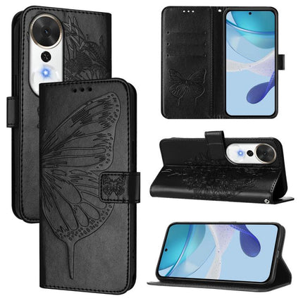 Embossed Butterfly Leather Phone Case, For Honor Magic8, For Honor Play 70 Plus, For Honor X5c Plus