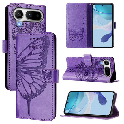 Embossed Butterfly Leather Phone Case, For Honor Magic8 Pro Air 5G, For Honor X8d 4G Global, For Honor Magic8 Pro