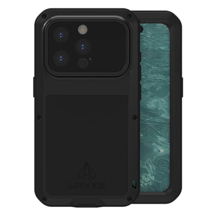 LOVE MEI Metal Shockproof Life Waterproof Dustproof Phone Case, For iPhone 16 Pro, For iPhone 16, For iPhone 15 Pro Max, For iPhone 15 Pro