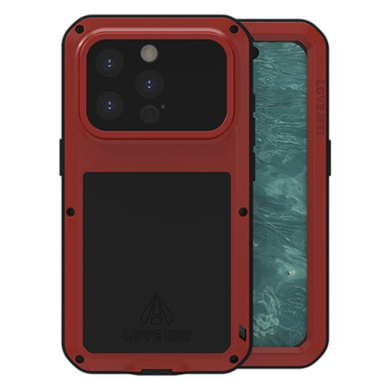 LOVE MEI Metal Shockproof Life Waterproof Dustproof Phone Case, For iPhone 16 Pro, For iPhone 16, For iPhone 15 Pro Max, For iPhone 15 Pro