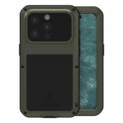 LOVE MEI Metal Shockproof Life Waterproof Dustproof Phone Case, For iPhone 16 Pro, For iPhone 16, For iPhone 15 Pro Max, For iPhone 15 Pro