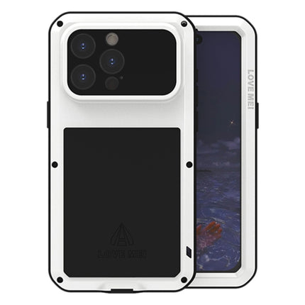 LOVE MEI Metal Shockproof Life Waterproof Dustproof Phone Case, For iPhone 16 Pro, For iPhone 16, For iPhone 15 Pro Max, For iPhone 15 Pro