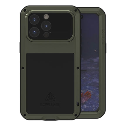 LOVE MEI Metal Shockproof Life Waterproof Dustproof Phone Case, For iPhone 16 Pro, For iPhone 16, For iPhone 15 Pro Max, For iPhone 15 Pro