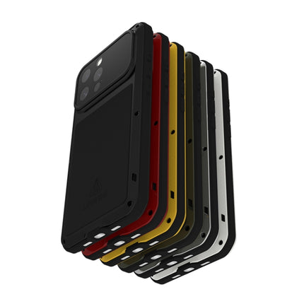 LOVE MEI Metal Shockproof Life Waterproof Dustproof Phone Case, For iPhone 16 Pro, For iPhone 16, For iPhone 15 Pro Max, For iPhone 15 Pro