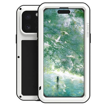 LOVE MEI Metal Shockproof Life Waterproof Dustproof Phone Case, For iPhone 16 Pro, For iPhone 16, For iPhone 15 Pro Max, For iPhone 15 Pro