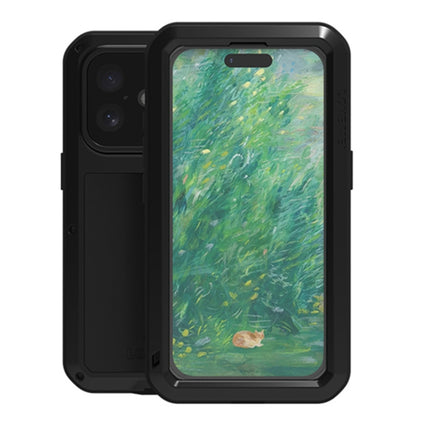 LOVE MEI Metal Shockproof Life Waterproof Dustproof Phone Case, For iPhone 16 Pro, For iPhone 16, For iPhone 15 Pro Max, For iPhone 15 Pro