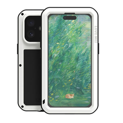 LOVE MEI Metal Shockproof Life Waterproof Dustproof Phone Case, For iPhone 16 Pro, For iPhone 16, For iPhone 15 Pro Max, For iPhone 15 Pro