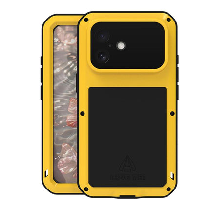 LOVE MEI Metal Shockproof Life Waterproof Dustproof Phone Case, For iPhone 17 Pro Max, For iPhone 17 Pro, For iPhone 17, For iPhone 16 Pro Max