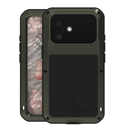 LOVE MEI Metal Shockproof Life Waterproof Dustproof Phone Case, For iPhone 17 Pro Max, For iPhone 17 Pro, For iPhone 17, For iPhone 16 Pro Max